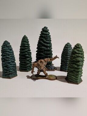 Heroscape Road To The Forgotten Forest 5 Trees And Dumutef Guard Evergreen Tree